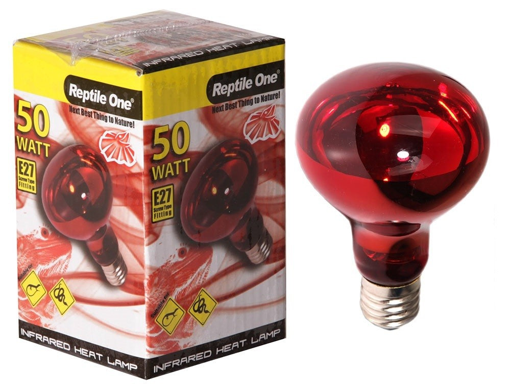 REPTILE ONE HEAT LAMP INFRARED MEDI LAMP 50W E27 SCREW FIT