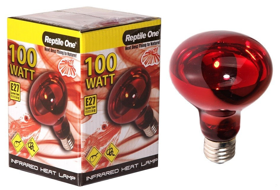 REPTILE ONE HEAT LAMP INFRARED MEDI LAMP 100W E27 SCREW FIT