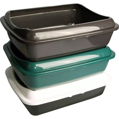 PET ONE LITTER TRAY RECTANGLE WITH LID L50 X W39 X H15CM