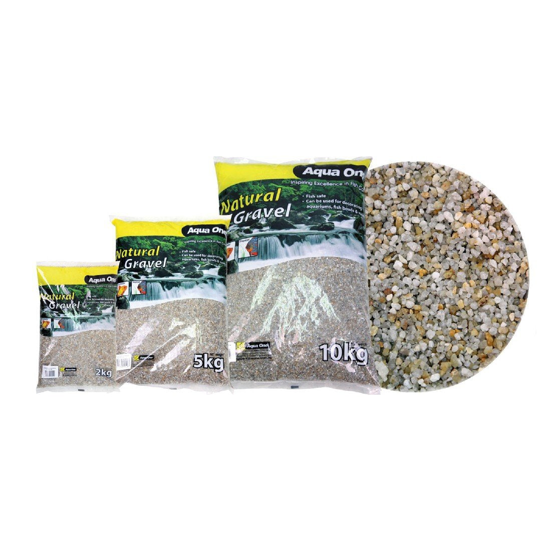 AQUA ONE NATURAL GRAVEL GOLD MIX 2KG