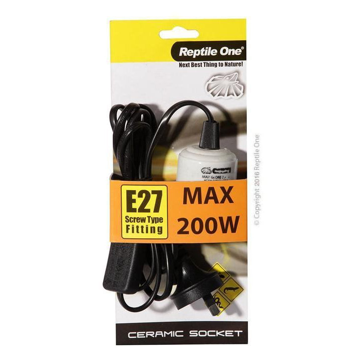 REPTILE ONE HEAT LAMP CERAMIC SOCKET SUIT UP TO 200W E27 SCREW