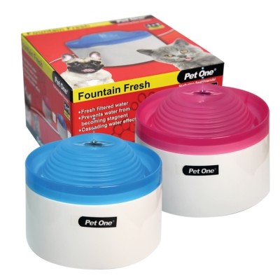 PET ONE FOUNTAIN FRESH DRINKING BOWL WITH PUMP BLUE