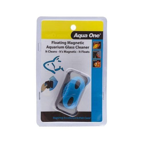 AQUA ONE FLOATING MAGNET CLEANER SMALL FOR UP TO 5MM GLASS