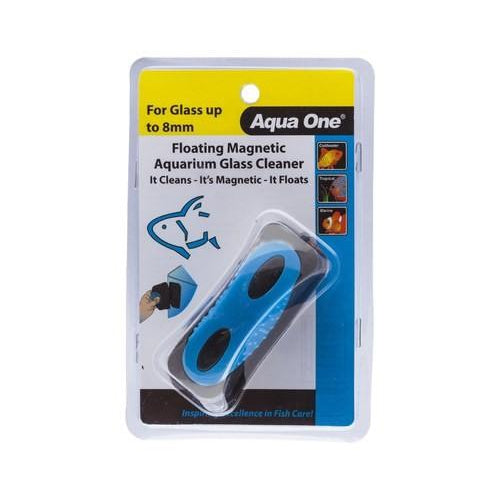 AQUA ONE FLOATING MAGNET CLEANER MEDIUM FOR UP TO 8MM GLASS
