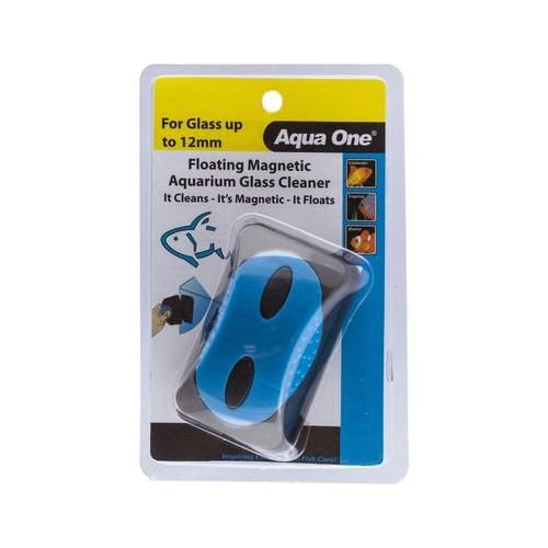 AQUA ONE FLOATING MAGNET CLEANER LARGE FOR UP TO 12MM GLASS