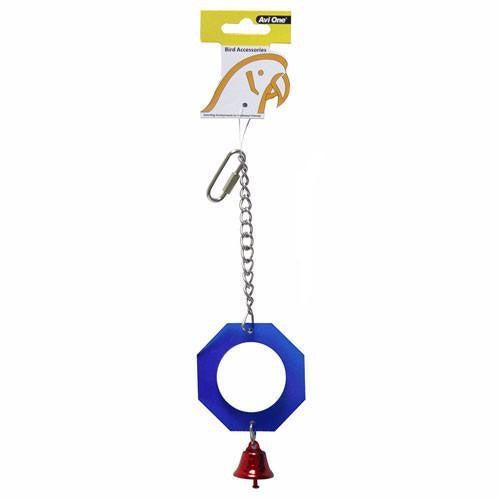 AVI ONE BIRD TOY ACRYLIC MIRROR WITH BELL