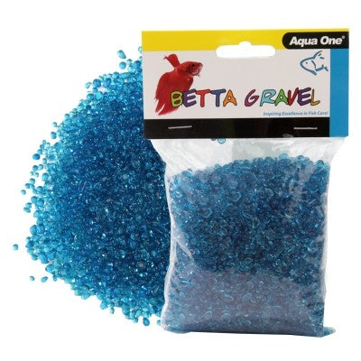 AQUA ONE BETTA GRAVEL BLUE GLASS 350G