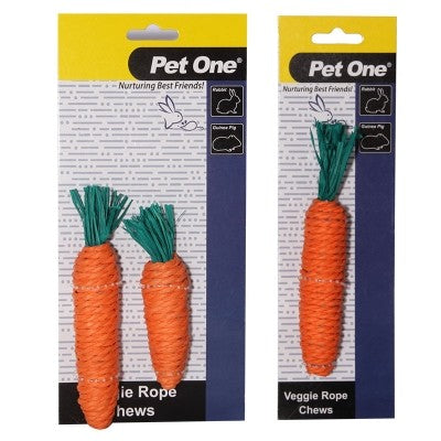 PET ONE SMALL ANIMALS ROPE VEGGIE CARROT 1 PACK
