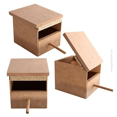 AVI ONE WOODEN FINCH NEST BOX 12.5W X 20.5D X 12.5H CM