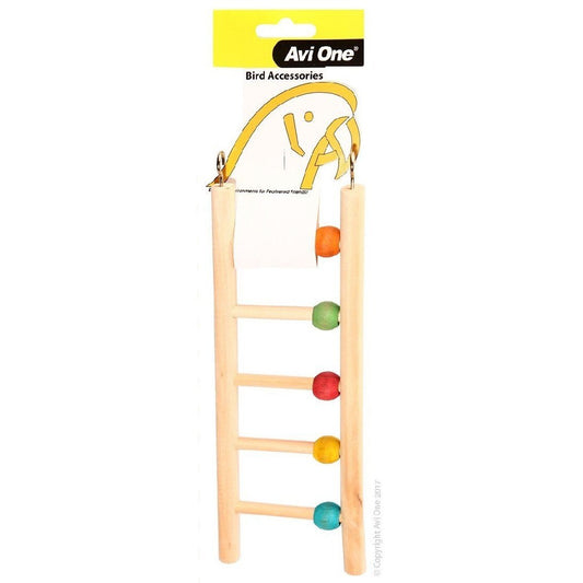 AVI ONE WOODEN LADDER 5 STEPS WITH BEADS