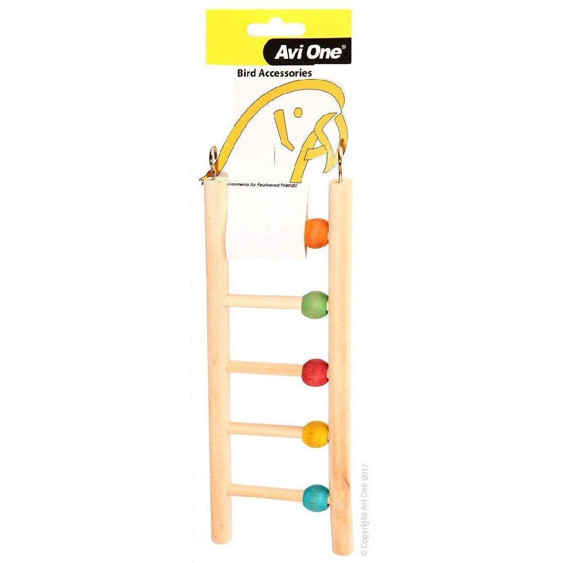 AVI ONE WOODEN LADDER 5 STEPS WITH BEADS
