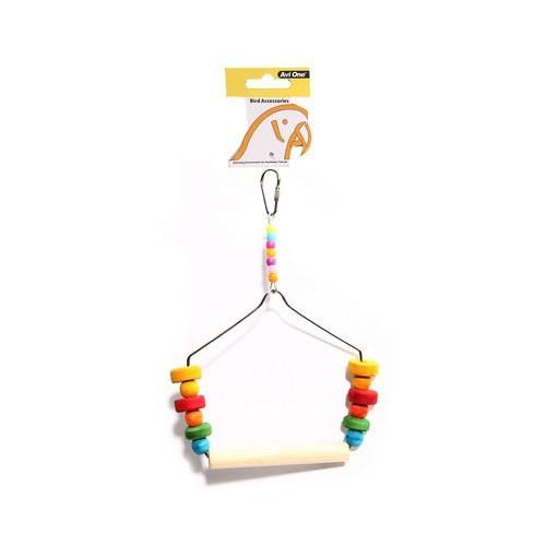 AVI ONE BIRD TOY COLOURED BLOCK & SWING 16 L X 23 H CM
