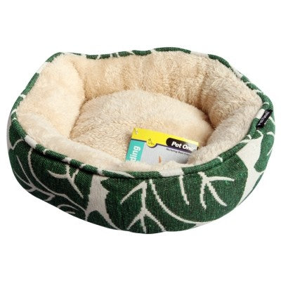 PET ONE SMALL ANIMALS BED ROUND 20X20X8CM TROPICAL LEAF