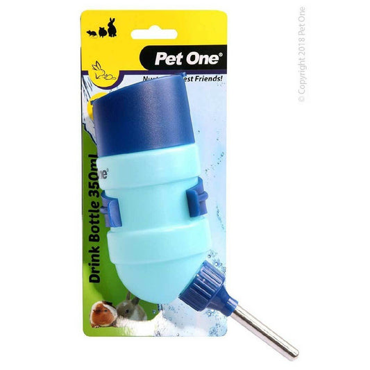 PET ONE SMALL ANIMALS DRINKING BOTTLE PREMIUM TOP FILL WITH HD MOUNT 350ML