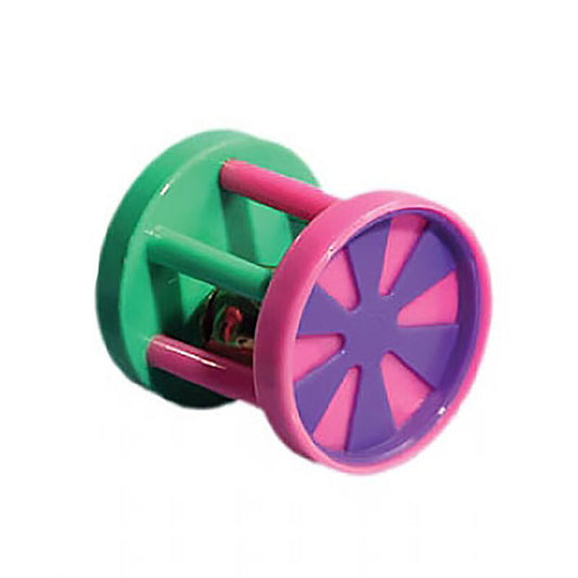 PET ONE PLASTIC CAT TOY ROLLER CAT TOY WITH BELL MIXED COLOUR