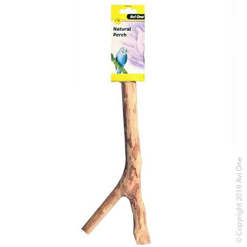 AVI ONE BIRD PERCH NATURAL WOOD 30CM