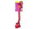 PET ONE DOG TOY BRAIDED ROPE WITH KNOTS RED/BLUE 45CM
