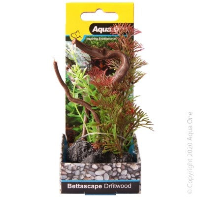 AQUA ONE BETTASCAPE MAYACA FERN ON DRIFTWOOD GREEN