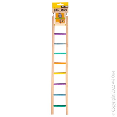 AVI ONE BIRD TOY WOODEN LADDER WITH 7 SAND STEPS