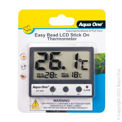 AQUA ONE EASY READ LCD STICK ON THERMOMETER