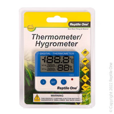 REPTILE ONE THERMOMETER HYGROMETER REPTILE EXTERNAL LCD