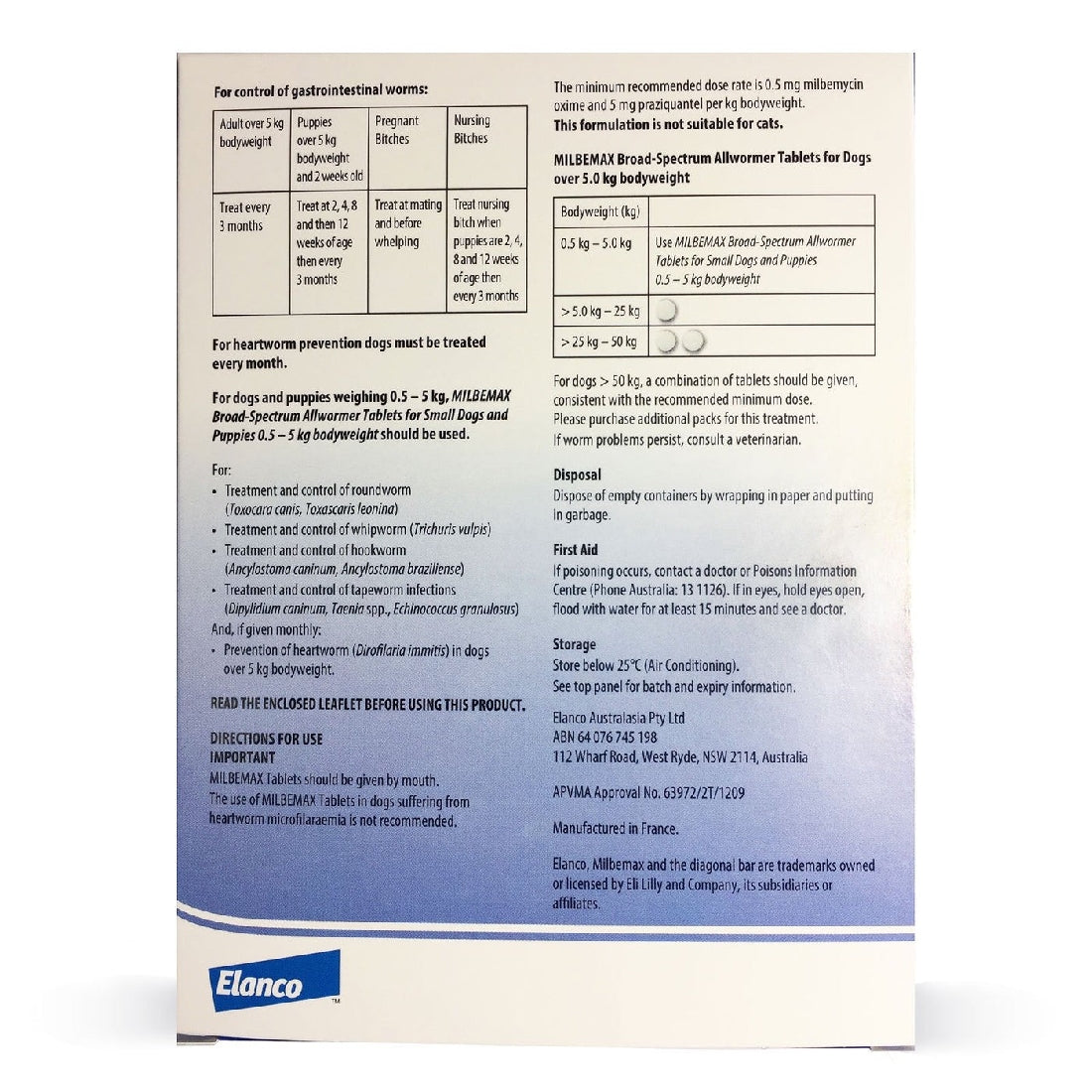 MILBEMAX FLAVOURED WORMING TABLETS FOR DOGS OVER 5KG 2 PACK