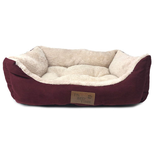 ALL PETCARE IT'S BED TIMR PLUSH DOPZER BED RED LARGE