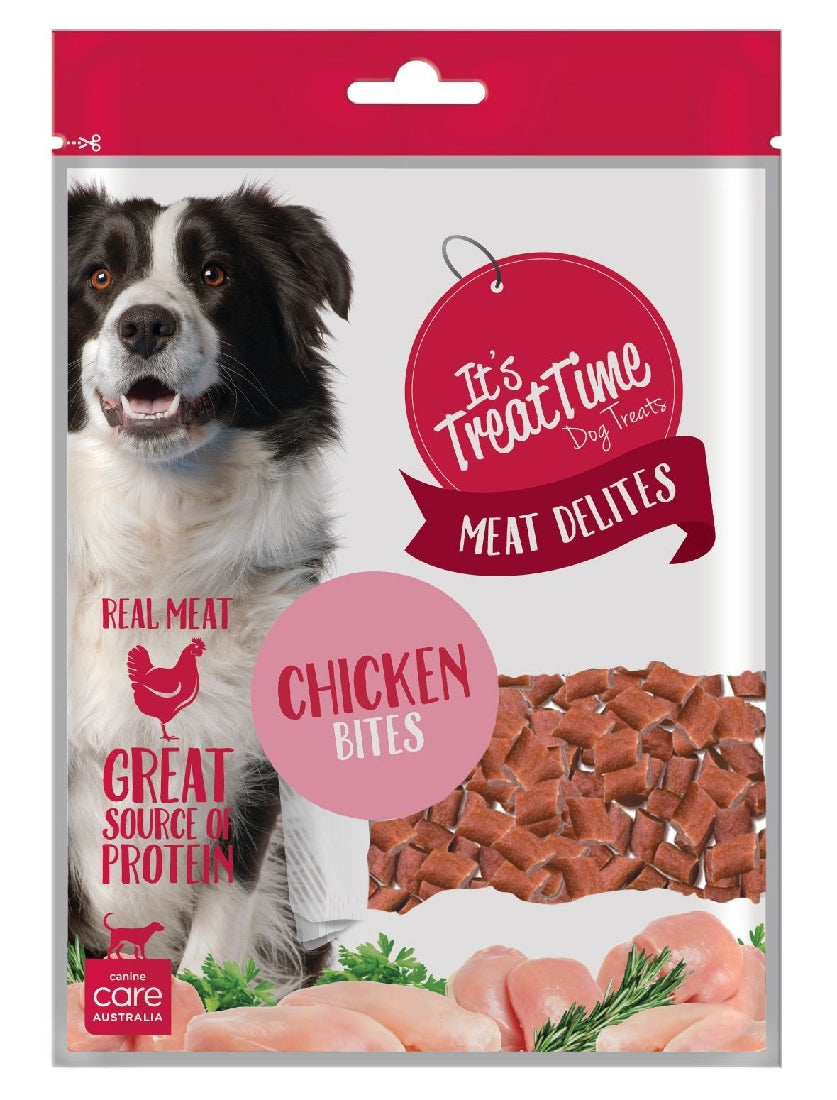 IT'S TREAT TIME MEAT DELITES CHICKEN BITES 100G