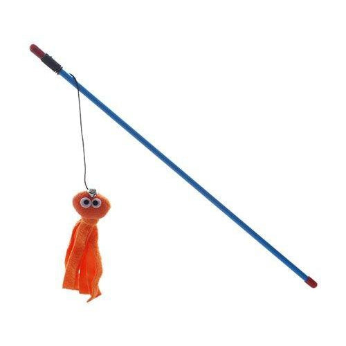 FELINE CARE AUSTRALIA CAT TOY TEASER WAND WITH ORANGE OCTOPUS