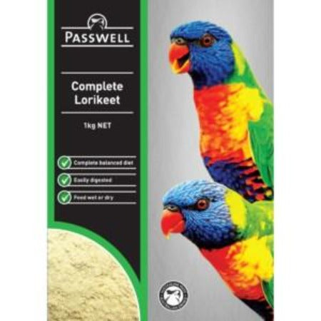 PASWELL COMPLETE LORIKEET FOOD 1KG - PAMPERED PETZ HORNSBY