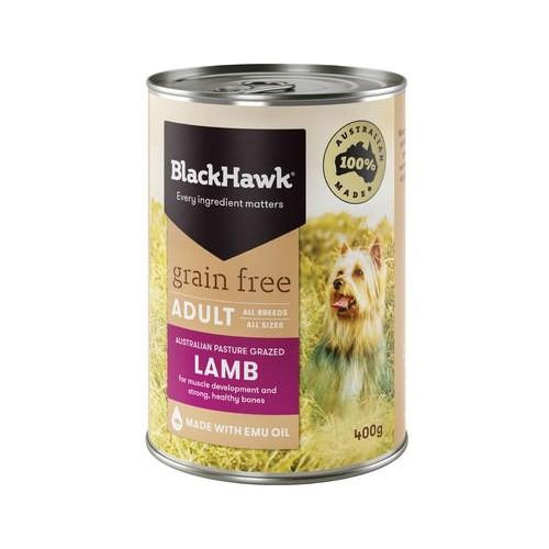 BLACK HAWK DOG GRAIN FREE LAMB 400G
