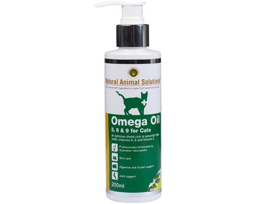 NATURAL ANIMAL SOLUTIONS OMEGA 3 6 9 OIL FOR CATS 200ML