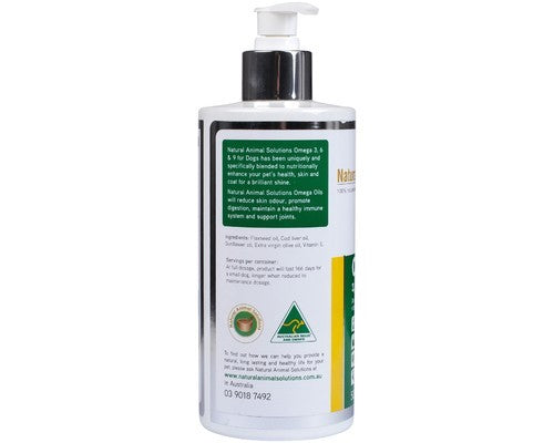 NATURAL ANIMAL SOLUTIONS Omega 3 6 9 Oil for Dogs 500ml