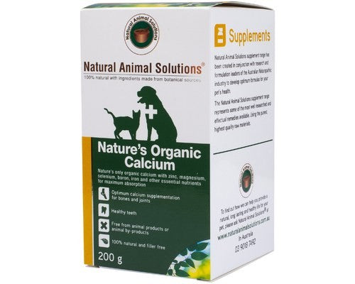 NATIURAL ANIMAL SOLUTIONS NATURE'S ORGANIC CALCIUM 200GM