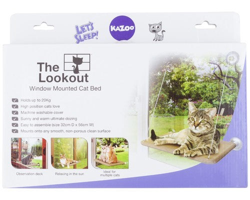 KAZOO THE LOOKOUT WINDOW CAT BED 32X56CM
