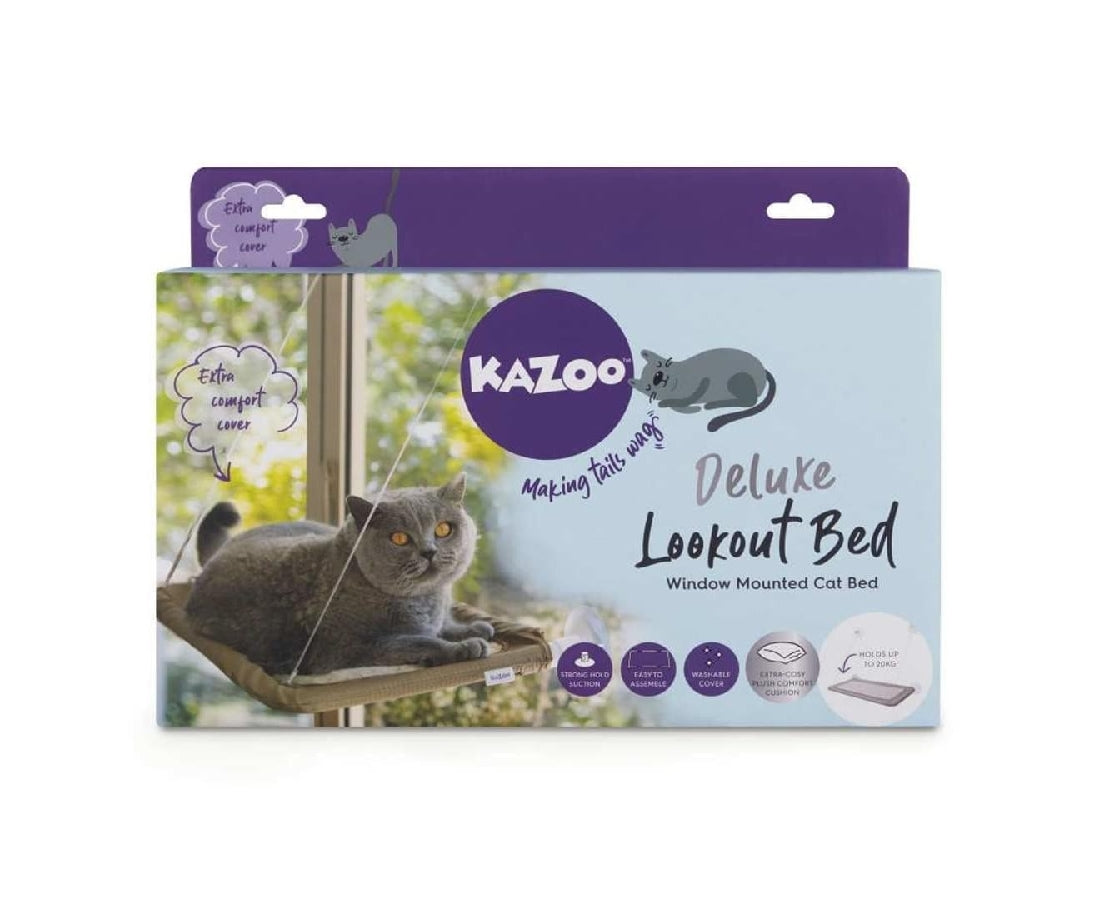 KAZOO THE LOOKOUT DELUXE WINDOW CAT BED 66CM X 32CM