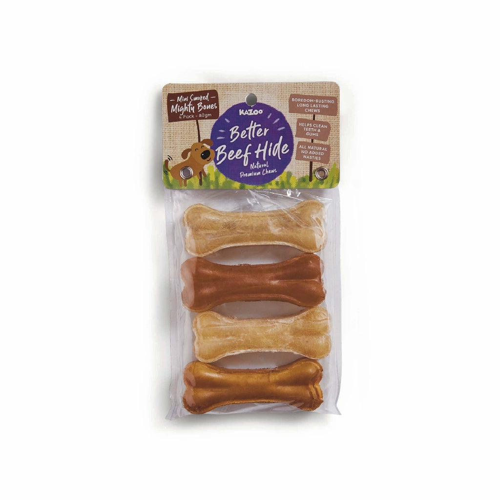 KAZOO SMOKED MIGHTY PRESSED BONE 8CM 80GM 4PK