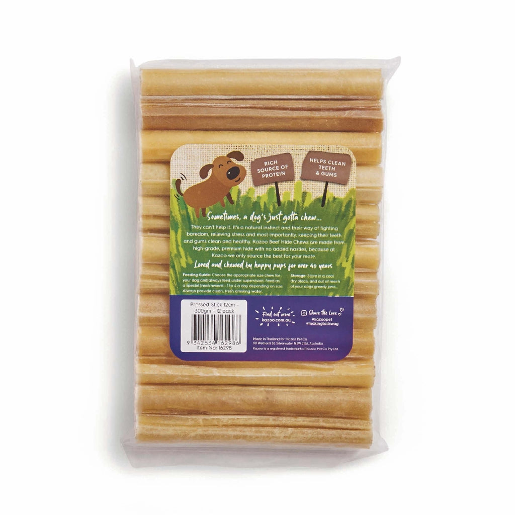 KAZOO NATURAL PRESSED STICK 12CM 300G 12PACK