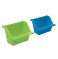 KAZOO RECTANGULAR FEEDER LARGE GREEN/BLUE 2PK