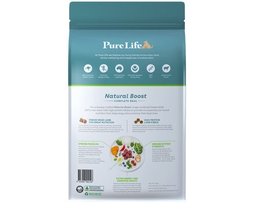 PURE LIFE NATURAL BOOST DRY ADULT DOG FOOD LAMB 1.8KG