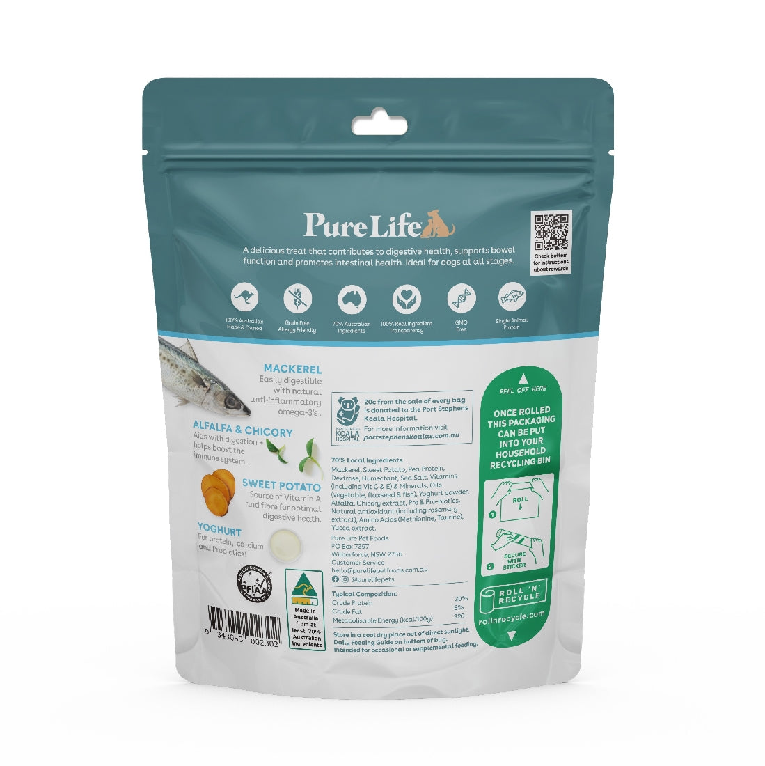 PURE LIFE DOG TREATS HEALTHY GUT 100G