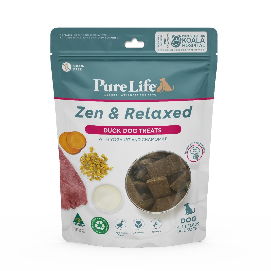 PURE LIFE DOG TREATS ZEN & RELAXED 100G