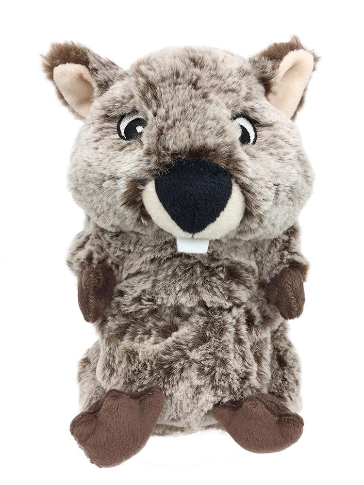 FURRY FACE DOG TOYS FUR BABIES RANGE WOMBAT 20CM