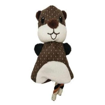FURRY FACE ROPE RASCAL BEAVER CHEW DOG TOY