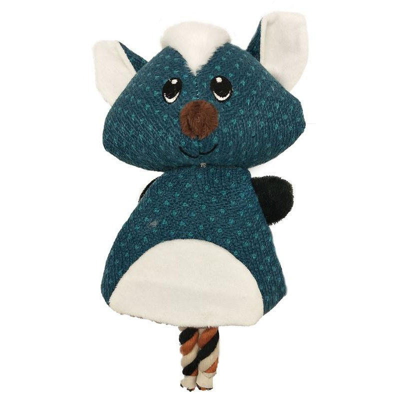 FURRY FACE ROPE RASCAL SKUNK CHEW DOG TOY