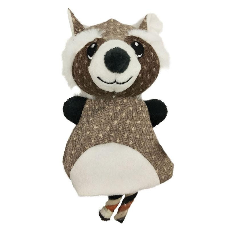 FURRY FACE ROPE RASCAL RACCON CHEW DOG TOY