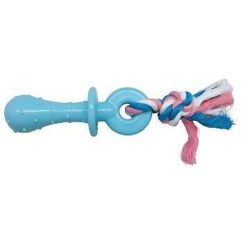FURRY FACE DOG TOYS LIL PUPS TOY PACIFIER BLUE
