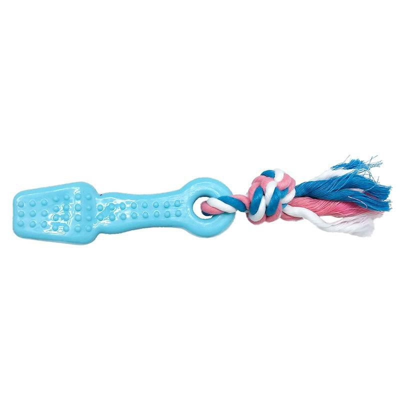 FURRY FACE DOG TOYS LIL PUPS TOOTHBRUSH BLUE