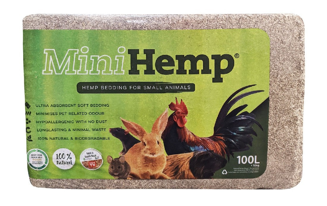 OZHEMP MINI HEMP SMALL ANIMALS BEDDING 100L (CLICK & COLLECT & LOCAL DELIVERY ONLY)