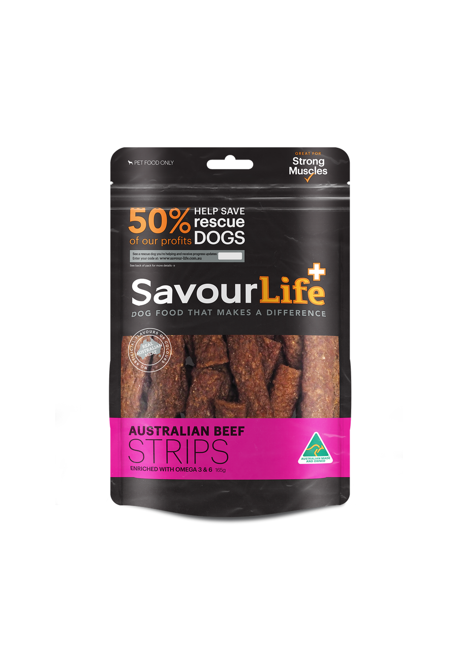 SAVOURLIFE AUSTRALIAN BEEF STRIPS 165G